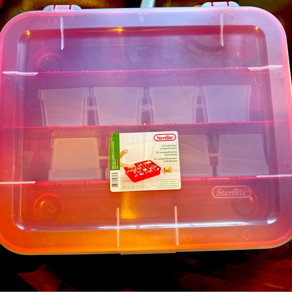 Brand new ornament organizer, 32 individual compartments